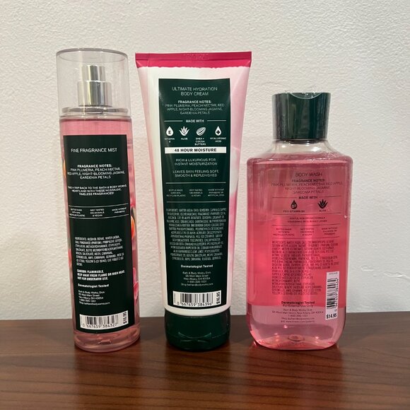 Bath and Body Works Plumeria Set Mist, Body Cream, Body Wash NEW - Picture 2 of 3